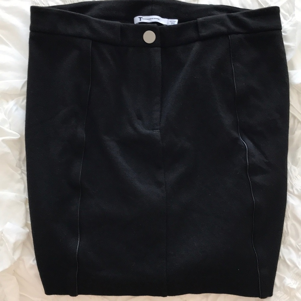 Alexander Wang mini skirt silver button back zip